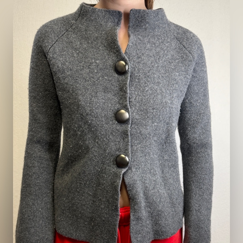Pendleton Vinatgw Gray Women's Cardigan Sweater, Small